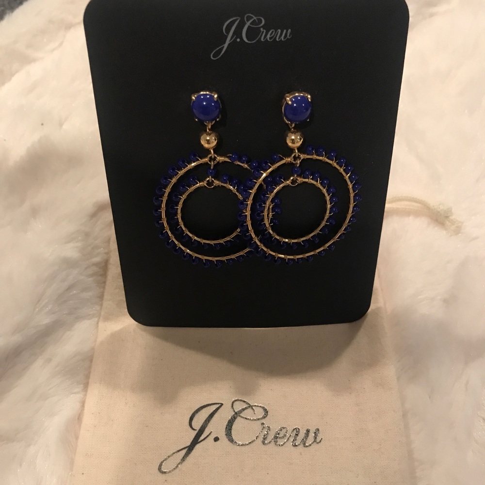 JCrew Blue and Gold Earrings